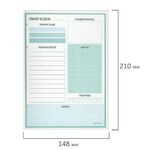 Блокнот-планер НА ДЕНЬ недатированный отрывной с подложкой, 52 л., 148х210 мм, BRAUBERG, 114216