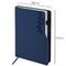 Ежедневник датированный 2024 А5 150x213 мм BRAUBERG "Up", под кожу софт-тач, держатель для ручки, синий, 114911