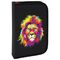 Пенал BRAUBERG с наполнением, 1 отделение, 1 откидная планка, 24 предмета, 21х14 см, "Colorful lion", 270725