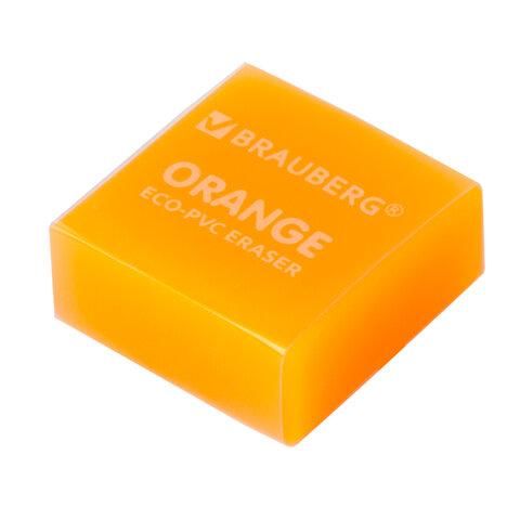 Ластик BRAUBERG "E-Color", 28х28х12 мм, цвет НЕОН ассорти, экологичный ПВХ, 228065