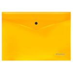 Папка-конверт на кнопке Berlingo "Neon" А4, 200мкм, прозрачная оранжевый неон
