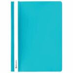Скоросшиватель пластиковый BRAUBERG, А4, 130/180 мкм, бирюзовый, 228675