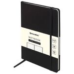 Блокнот А5 (130х210 мм), BRAUBERG ULTRA, балакрон, 80 г/м2, 96 л., линия, черный, 113044