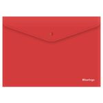 Папка-конверт на кнопке Berlingo "City Style", А4, 200мкм, непрозрачная, красная