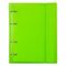 Тетрадь на кольцах А5 175х220 мм, 120 л., пластик, клетка, с резинкой, BRAUBERG, зеленая, 403569