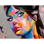 Картина по номерам 40х50 см, ОСТРОВ СОКРОВИЩ "Радужная женщина", на подрамнике, акрил, кисти, 663331