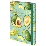 Ежедневник недатированный с резинкой А5 (145х203 мм), BRAUBERG, твердый, фольга, 128 л., "Avocado", 114563
