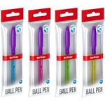 Ручка шариковая Berlingo "Triangle 110 Color" синяя, 0,7мм, грип, корпус ассорти, пакет