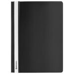 Скоросшиватель пластиковый BRAUBERG, А4, 130/180 мкм, черный, 220382