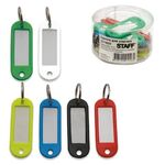 Бирки для ключей КОМПЛЕКТ 12 ШТ., длина 58 мм, инфо-окно 35х15 мм, АССОРТИ, STAFF "Basic", 231029