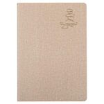 Тетрадь 48 л. в линию обложка кожзам под рогожку, сшивка, A5 (147х210мм), БЕЖЕВЫЙ, BRAUBERG HARMONY, 403838