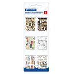 Закладки для книг МАГНИТНЫЕ, "LETTERS", набор 6 шт., 35x25 мм, BRAUBERG, 113166