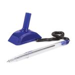 Ручка шариковая настольная ОФИСМАГ "Стенд-Пен2", СИНЯЯ, пружинка, корпус синий, линия письма 0,5 мм, 142165