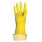 Перчатки хозяйственные латексные LAIMA "Люкс", МНОГОРАЗОВЫЕ, хлопчатобумажное напыление, плотные, размер L (большой), 600043