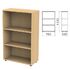 Шкаф (стеллаж) "Канц", 700х330х1130 мм, 2 полки, цвет бук невский, ШК39.10
