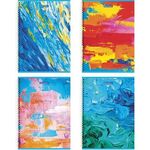 Тетрадь А4, 120 л., BRAUBERG гребень, клетка, обложка картон, "Painting", 404072