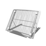 Подставка для книг, ноутбуков, планшетов BRAUBERG "Germanium", 240х195х20 мм, серебро, металл, 237984