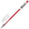 Ручка гелевая BRAUBERG "Jet", КРАСНАЯ, корпус прозрачный, узел 0,5 мм, линия письма 0,35 мм, 141020