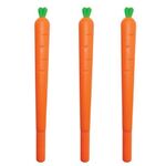 Ручка фигурная шариковая ЮНЛАНДИЯ "Морковка", мягкий силиконовый корпус, СИНЯЯ, пишущий узел 0,7 мм, 143778