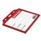 Бейдж горизонтальный жесткокаркасный (75х105 мм), без держателя, КРАСНЫЙ, BRAUBERG, 235751