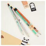 Карандаш ч/г MESHU "Jucy cats", HB, заточен., с печатью, с ластиком, ассорти, туба