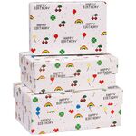 Набор прямоугольных коробок 3в1, MESHU "Pixels", (19*12*7,5-15*10*5см)