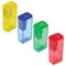 Точилка ПИФАГОР, с контейнером, прямоугольная, пластиковая, тонированный корпус, ассорти, 226530