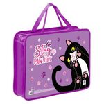 Папка на молнии с ручками ЮНЛАНДИЯ А4, 1 отделение, пластик, ширина 80 мм, "Stay Positive", 271460