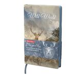 Ежедневник недатированный А5 (138х213 мм), BRAUBERG VISTA, под кожу, гибкий, 136 л., "Wild World", 112027