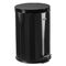 Ведро-контейнер для мусора (урна) с педалью LAIMA "Classic", 20 л, черное, глянцевое, металл, со съемным внутренним ведром, 604945