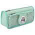 Пенал-косметичка ЮНЛАНДИЯ, 2 отделения, полиэстер, "Kitty", мятный, 21х6х9 см, 270262