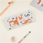 Пенал мягкий 200*100 MESHU "Cats", искусственная кожа