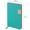 Ежедневник недатированный А5 (138х213 мм), BRAUBERG "AIM", под кожу, 136 л., бирюзовый, 113419