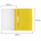 Скоросшиватель пластиковый STAFF, А4, 100/120 мкм, желтый, 225731
