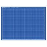 Коврик (мат) для резки BRAUBERG EXTRA 5-слойный, А2 (600х450 мм), двусторонний, толщина 3 мм, синий, 237176