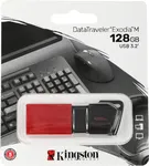 Флеш-диск 128GB KINGSTON DataTraveler Exodia M, разъем USB 3.2, черный/красный, DTXM/128GB