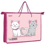 Папка на молнии с ручками ПИФАГОР А4, 1 отделение, пластик, ручки-шнурок, "Best Buds", 271469