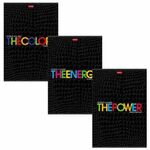 Тетрадь А4, 96 л., HATBER скоба, клетка, тиснение CROCO, "THEBOOK" (3 вида в спайке), 96Т4тВ1