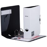 Папка-регистратор Berlingo "Steel&Style", 80мм, 2500мкм, пластик (полифом), на резинке, с внутр. карманом, белая