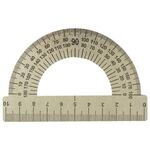 Транспортир 10 см, 180 градусов, металлический, ПИФАГОР, 210637