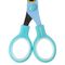 Ножницы BRAUBERG "Kid Series", 130 мм, голубые, с цветной печатью "Пингвины", закругленные, 232271