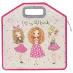 Папка-сумка ЮНЛАНДИЯ, 1 отделение, фетровые ручки, 34х30х11 см, "Girls", 271631