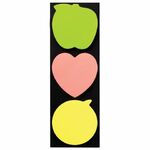 Блок самоклеящийся (стикеры), фигурный BRAUBERG, НЕОНОВЫЙ "Ассорти", 3 цвета х 50 листов, европодвес, 122711