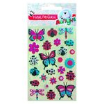 Наклейки ЛИПУНЯ "Блестящие. Насекомые", с европодвесом, GS028