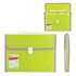Папка-портфель пластиковая BRAUBERG "JOY", А4 (330х245х35 мм), 13 отделений, с окантовкой, салатовая, 227974