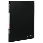 Папка 10 вкладышей BRAUBERG "Office", черная, 0,5 мм, 271321