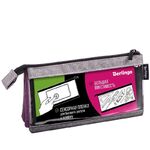 Пенал-косметичка многофункциональная, 3 отделения, 215*110*80 Berlingo "Combo lilac", полиэстер