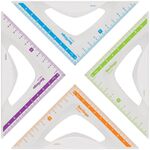 Треугольник 45°, 10см Berlingo "Color", пластиковый, ассорти, европодвес