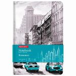Блокнот А5 (143x210 мм), BRAUBERG VISTA "Old New York", под кожу, гибкий, 80 л., 112062