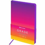 Ежедневник недатированный А5 138х213 мм, BRAUBERG GRADE, под кожу, 136 л., фиолетовый-жёлтый, 114462